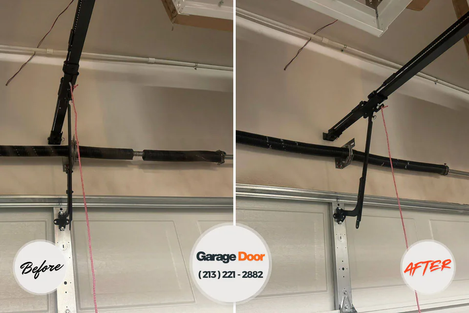 Before and after: garage door repair DeSales University, PA